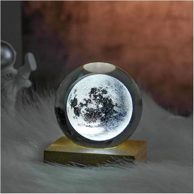 Moon Light Crystal Globe - A Stunning Luminous Decor Piece for Your Home